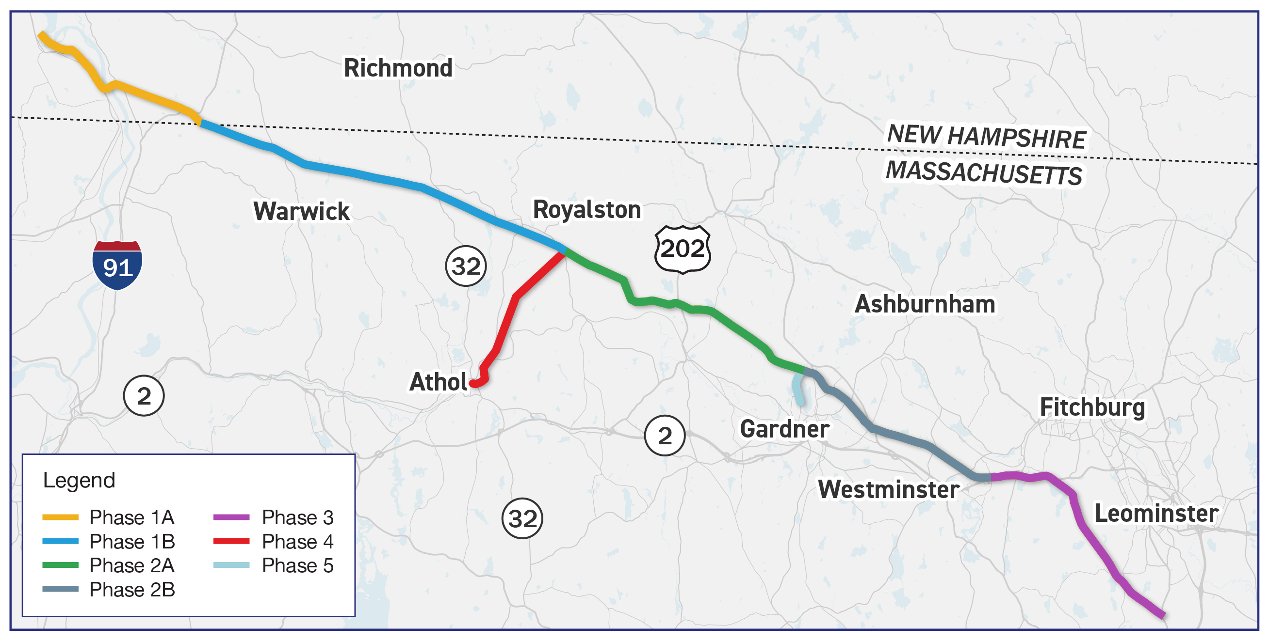 Map of construction phases